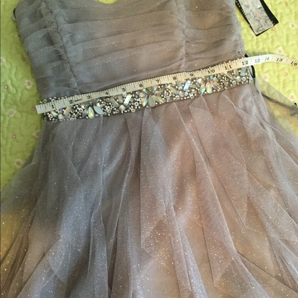 Grey ruffle prom dress - Picture 6 of 8